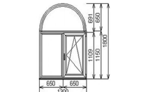 Большое арочное окно